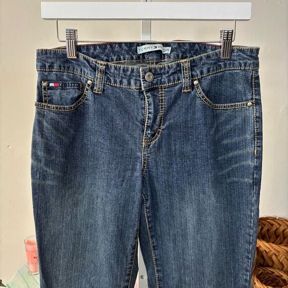 TOMMY HILFIGER Classic Blue Women's Jeans size 8 y2k 90s flare denim - Picture 7 of 13